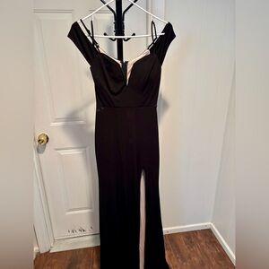 Elegant Black Off-Shoulder Jumpsuit